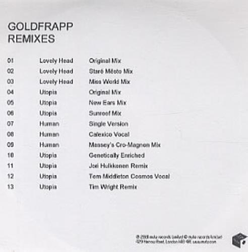 Goldfrapp Remixes CD-R acetate US FPPCRRE326632