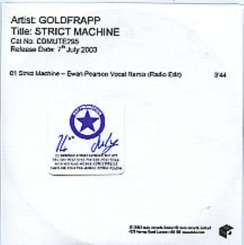 Goldfrapp Strict Machine CD-R acetate UK FPPCRST267867