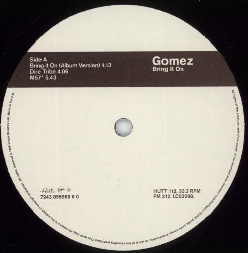 Gomez Bring It On 12" vinyl single (12 inch record / Maxi-single) UK GMZ12BR140298