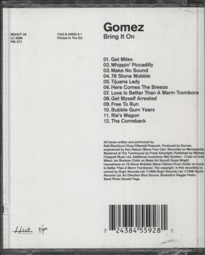 Gomez Bring It On mini disc (MD) UK GMZMDBR853503