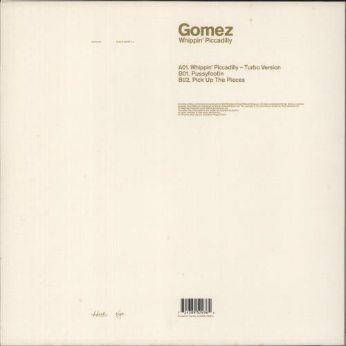 Gomez Whippin' Piccadilly 12" vinyl single (12 inch record / Maxi-single) UK GMZ12WH120950