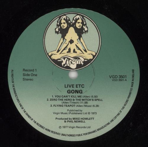 Gong Live Etc - EX 2-LP vinyl record set (Double LP Album) UK GNG2LLI633971