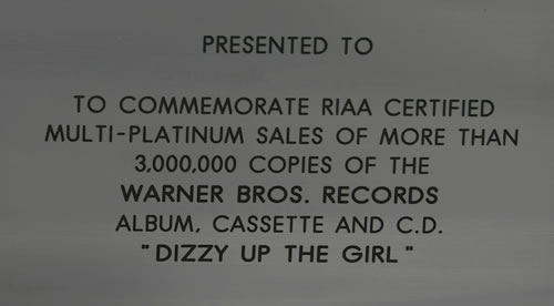 Goo Goo Dolls Dizzy Up The Girl award disc US GGDAWDI469943