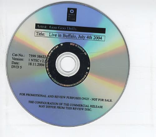 Goo Goo Dolls Live In Buffalo DVD UK GGDDDLI316517