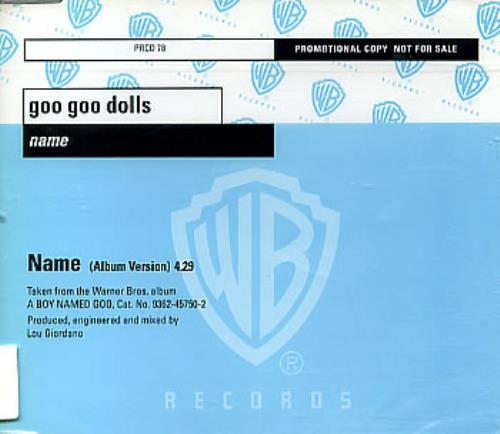 Goo Goo Dolls Name CD single (CD5 / 5") UK GGDC5NA152387