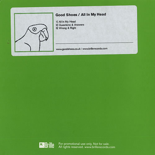Good Shoes All In My Head CD-R acetate UK GBXCRAL440303