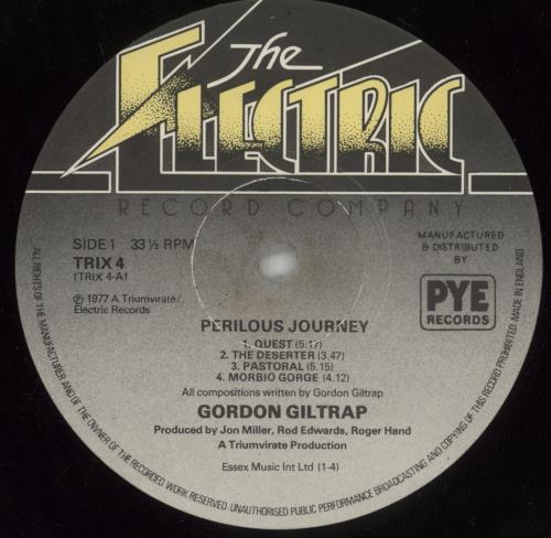 Gordon Giltrap Perilous Journey vinyl LP album (LP record) UK G-GLPPE251790
