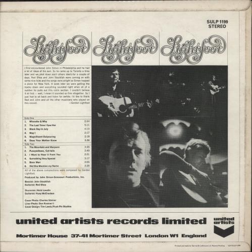 Gordon Lightfoot Did She Mention My Name? vinyl LP album (LP record) UK GDNLPDI309255