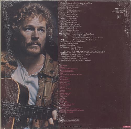 Gordon Lightfoot Gord's Gold 2-LP vinyl record set (Double LP Album) South African GDN2LGO695643