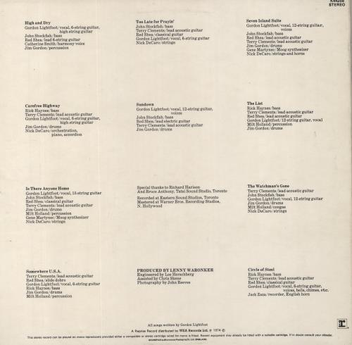 Gordon Lightfoot Sundown vinyl LP album (LP record) UK GDNLPSU563677