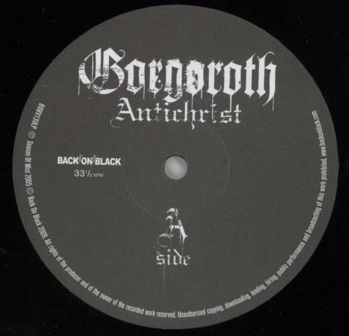 Gorgoroth Antichrist vinyl LP album (LP record) UK IX2LPAN868608