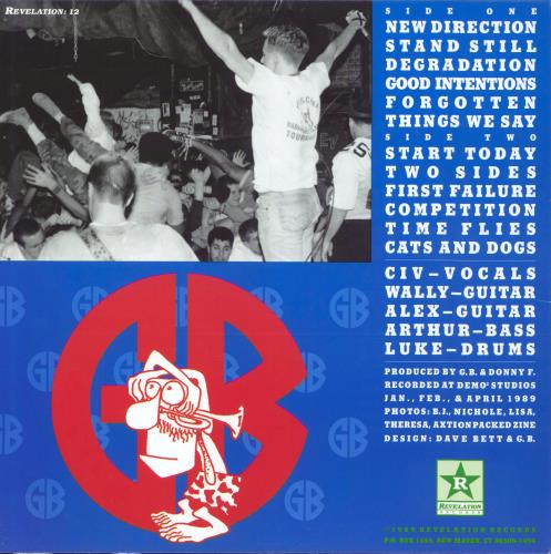 Gorilla Biscuits Start Today vinyl LP album (LP record) US IQ3LPST793666