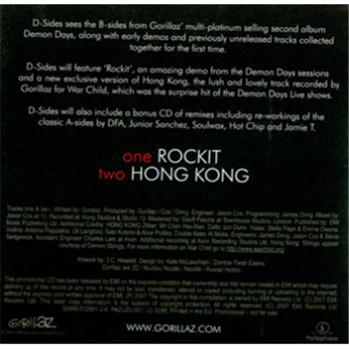 Gorillaz D-Sides CD single (CD5 / 5") UK GLZC5DS421260