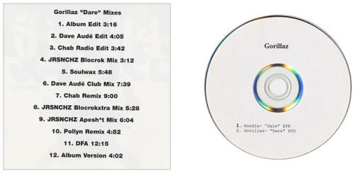 Gorillaz Dare - Mixes 2-disc CD/DVD set US GLZ2DDA359254