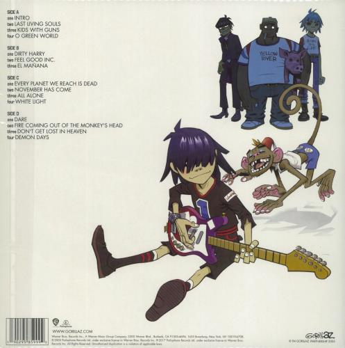 Gorillaz Demon Days - Red Vinyl 2-LP vinyl record set (Double LP Album) US GLZ2LDE819964