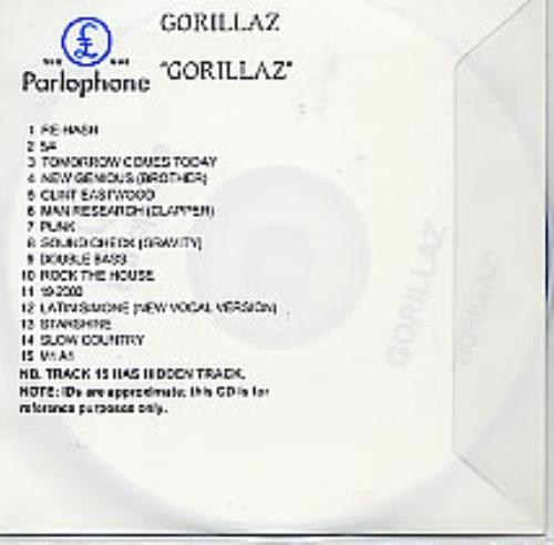 Gorillaz Gorillaz CD-R acetate UK GLZCRGO264873