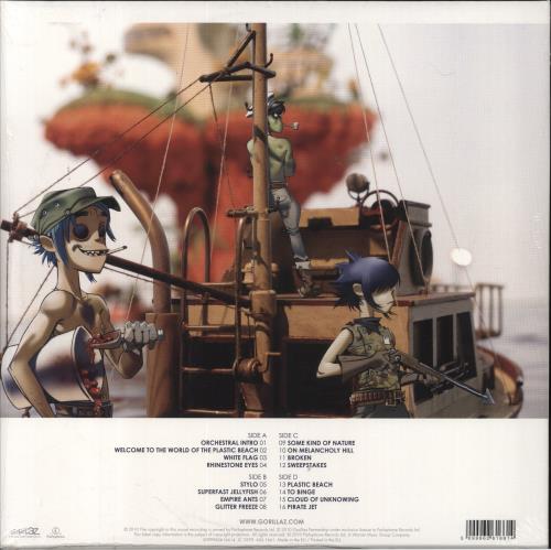 Gorillaz Plastic Beach - 1st - 180gram Vinyl 2-LP vinyl record set (Double LP Album) UK GLZ2LPL852743