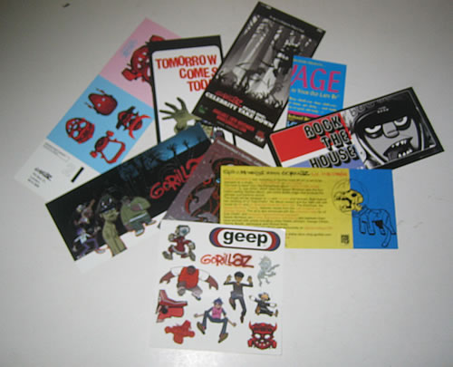 Gorillaz Sticker & Flyer Collection handbill UK GLZHBST335069