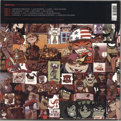 Gorillaz The Single Collection 2001-2011 2-LP vinyl record set (Double LP Album) UK GLZ2LTH726498