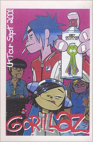 Gorillaz UK Tour September 2001 - Tour Itinerary Itinerary UK GLZBKUK404972