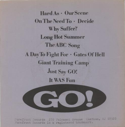 Go Why Suffer? 7" vinyl single (7 inch record / 45) US GQF07WH870428