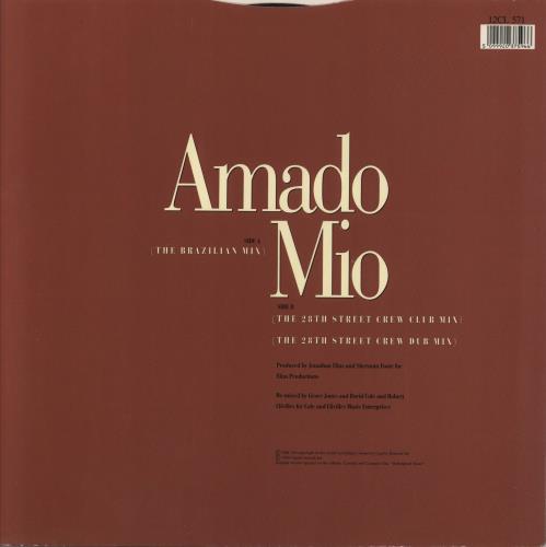 Grace Jones Amado Mio 12" vinyl single (12 inch record / Maxi-single) UK GJO12AM192100