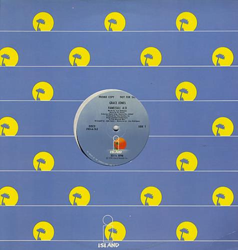 Grace Jones Fame 12" vinyl single (12 inch record / Maxi-single) US GJO12FA69271