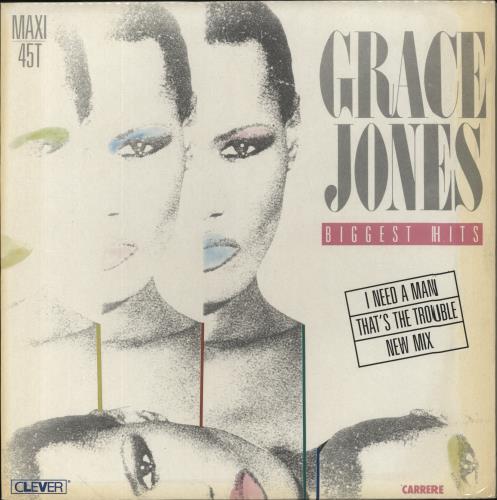 Grace Jones I Need A Man 12" vinyl single (12 inch record / Maxi-single) French GJO12IN42360