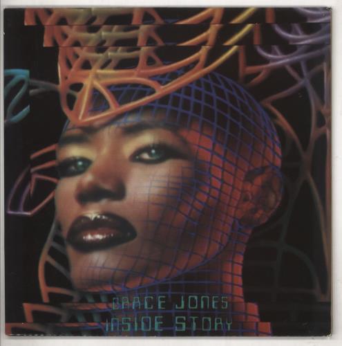 Grace Jones Inside Story - Promo stickered vinyl LP album (LP record) UK GJOLPIN737805