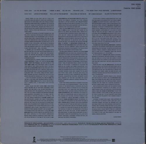 Grace Jones Island Life vinyl LP album (LP record) New Zealand GJOLPIS873632