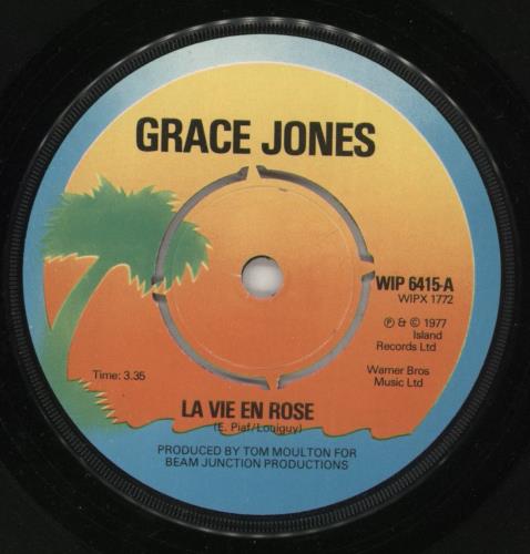 Grace Jones La Vie En Rose 7" vinyl single (7 inch record / 45) UK GJO07LA129616