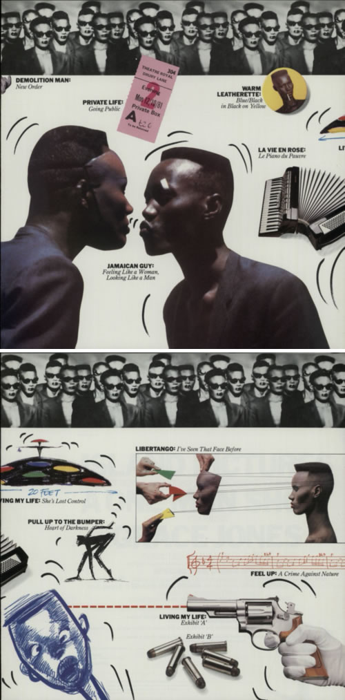 Grace Jones Living My Life + Insert vinyl LP album (LP record) UK GJOLPLI610623