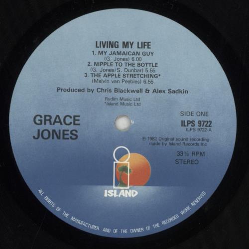Grace Jones Living My Life vinyl LP album (LP record) UK GJOLPLI220382