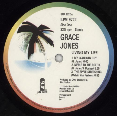 Grace Jones Living My Life vinyl LP album (LP record) UK GJOLPLI694746