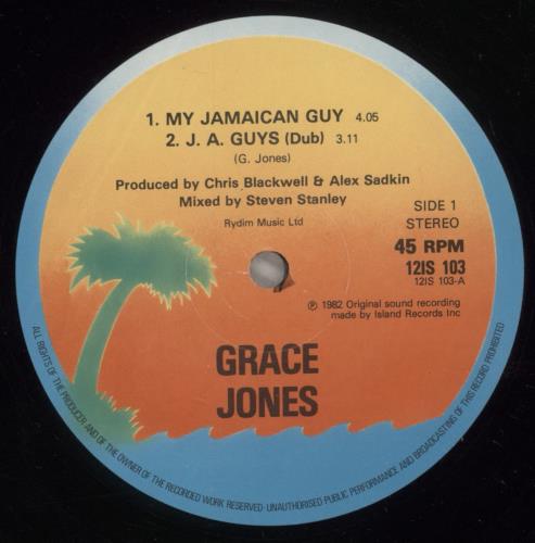 Grace Jones My Jamaican Guy 12" vinyl single (12 inch record / Maxi-single) UK GJO12MY158822
