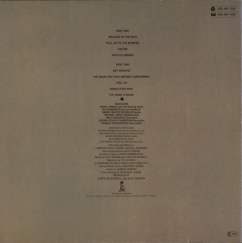 Grace Jones Nightclubbing - 2nd vinyl LP album (LP record) German GJOLPNI660056
