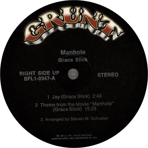 Grace Slick Manhole + Booklet vinyl LP album (LP record) US GSKLPMA672128