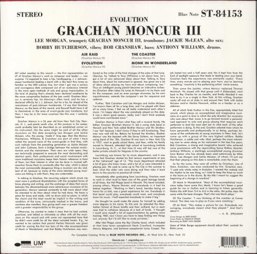 Grachan Moncur III Evolution - 180gm vinyl LP album (LP record) US GFJLPEV845157