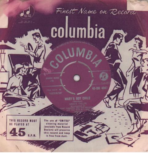 Gracie Fields Mary's Boy Child 7" vinyl single (7 inch record / 45) UK GFE07MA644975
