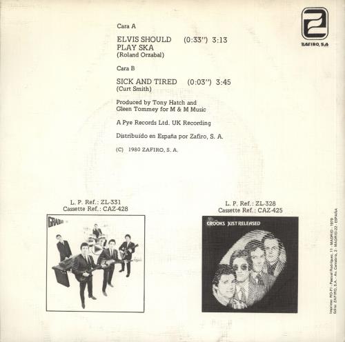 Graduate Elvis Cantaria Ska 7" vinyl single (7 inch record / 45) Spanish GDT07EL188139