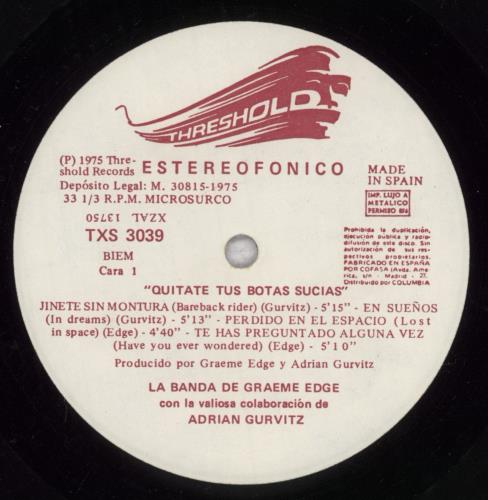 Graeme Edge Kick Off Your Muddy Boots vinyl LP album (LP record) Spanish GDGLPKI845127