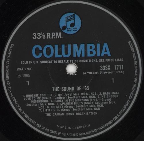 Graham Bond The Sound Of 65 - 1st - VG vinyl LP album (LP record) UK HBDLPTH720093