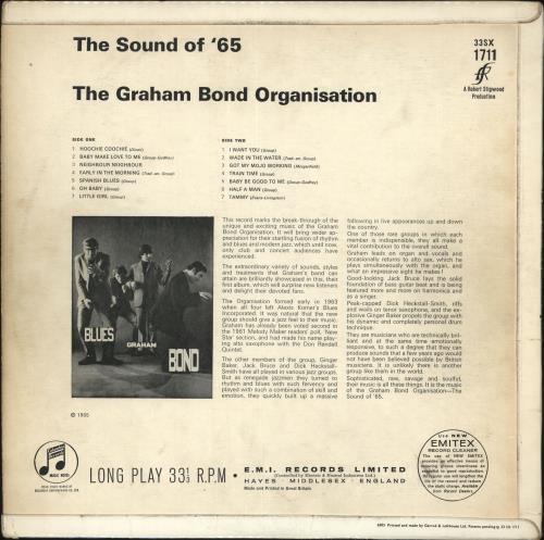 Graham Bond The Sound Of 65 - 1st - VG vinyl LP album (LP record) UK HBDLPTH720093
