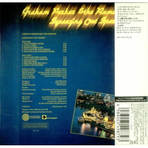 Graham Parker Squeezing Out Sparks CD album (CDLP) Japanese GRPCDSQ418609