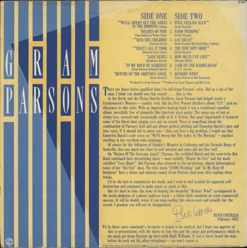 Gram Parsons Gram Parsons vinyl LP album (LP record) UK GRMLPGR499031