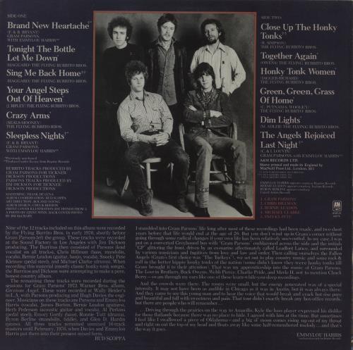 Gram Parsons Sleepless Nights - Price Sticker vinyl LP album (LP record) UK GRMLPSL882583