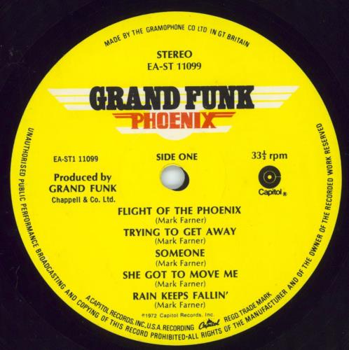 Grand Funk Railroad Phoenix - Factory Sample vinyl LP album (LP record) UK GFRLPPH798611