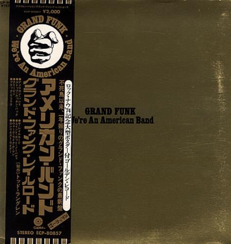 Grand Funk Railroad We're An American Band - Gold vinyl vinyl LP album (LP record) Japanese GFRLPWE183715