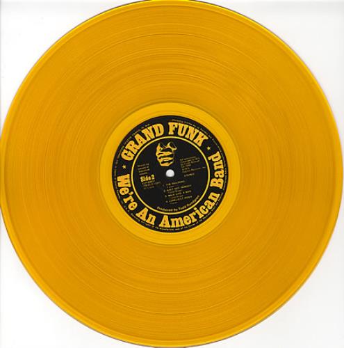 Grand Funk Railroad We're An American Band - Gold vinyl vinyl LP album (LP record) Japanese GFRLPWE183715