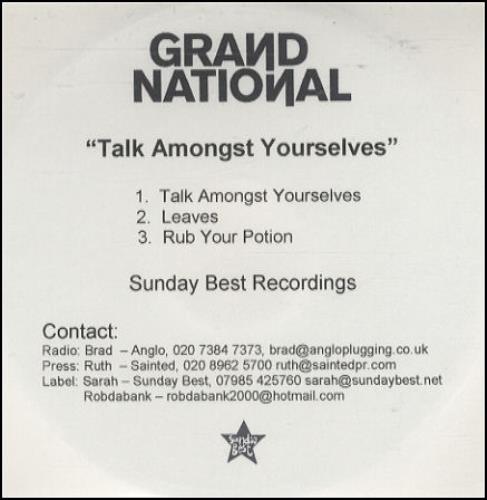 Grand National Talk Amongst Yourselves CD-R acetate UK GATCRTA416876